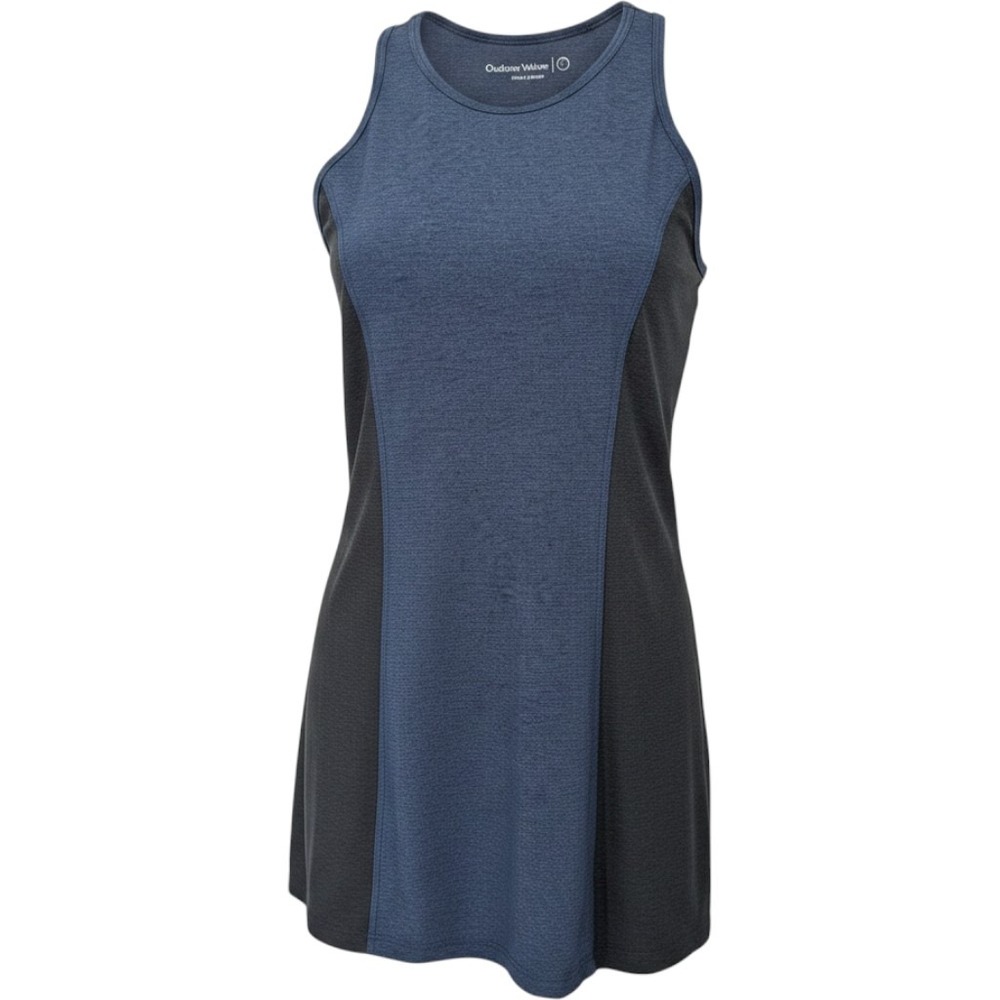 Outdoor Voices Dress Women Large Blue Black Colorblock Racerback Mini Athleisure